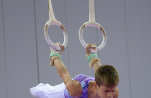 İdman gimnastikası üzrə 22-ci Bakı Çempionatı və Birinciliyi. Kişilər arasında çoxnövçülük finalı və mükafatlandırma mərasimi. Bakı, Azərbaycan, 03 oktyabr 2015 